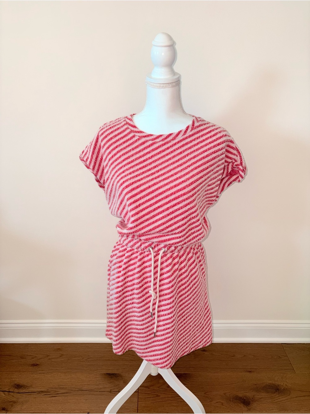 Lou & Grey Pink and White Striped Knit Dress